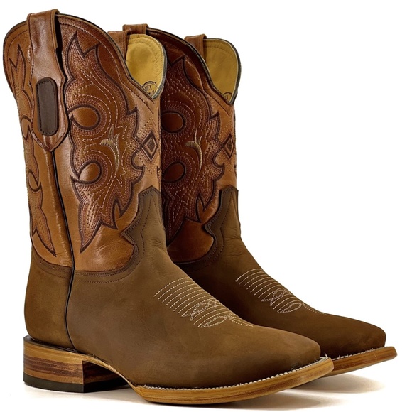 Men’s Brown Natural Cowhide – Square Toe - Picture 2 of 3